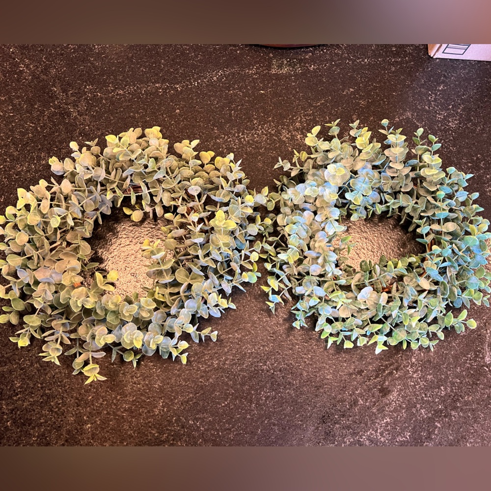 Two small greenery wreaths